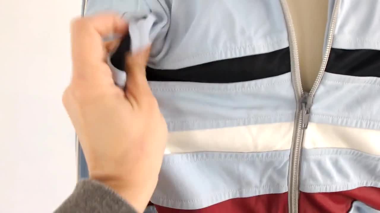 Vintage 80s Retro Striped Track Jacket, Vintage Color Block