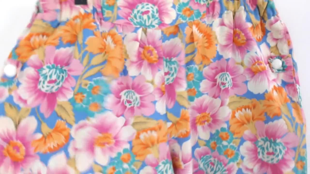 パンツ 80s dead stock flower pattern pants Vintage 1980's Levis Juniors Floral Print Pants, Deadstock