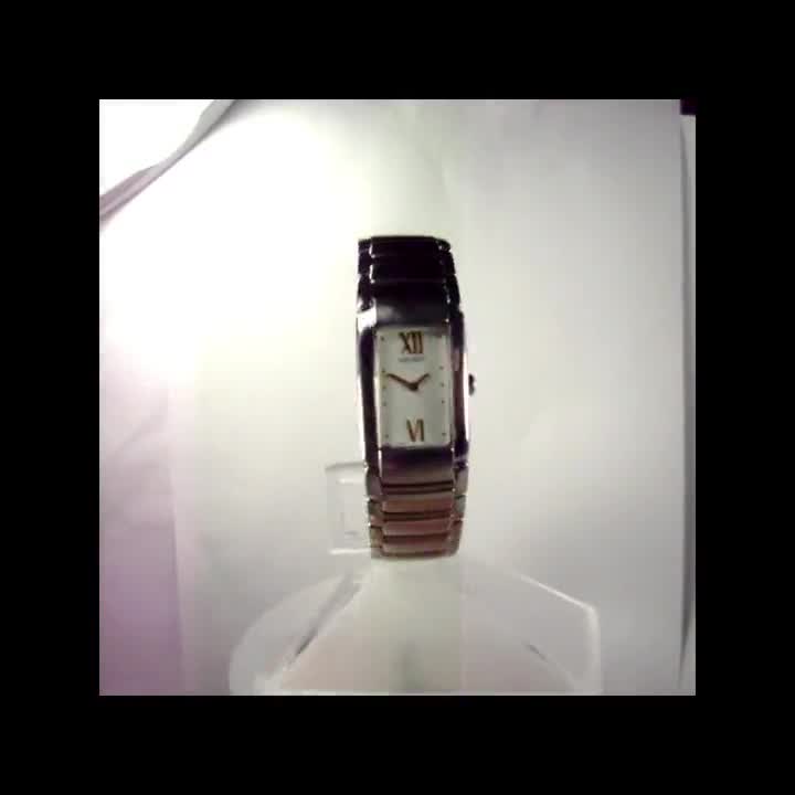 SEIKO Women's Watch Model 1N00-0EZ0 Silver and Gold W/ White
