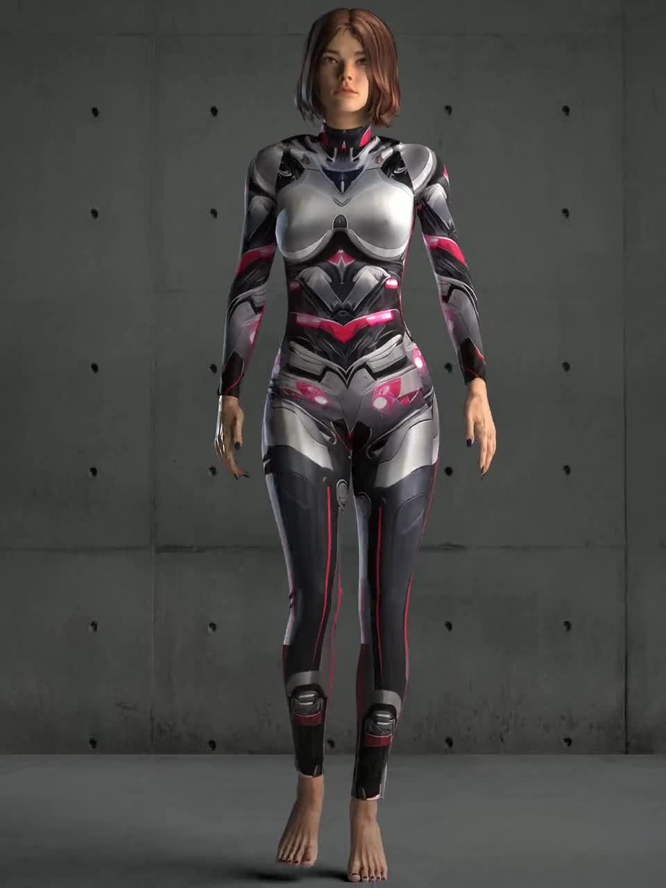yxngbratzフーディーsサイズ Futuristic Bodysuit (custom Fit Available), Armor Style