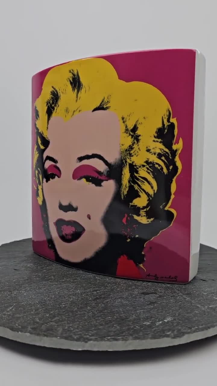 Vintage Andy Warhol Marilyn Monroe Rosenthal Vase, Pop Art Decor