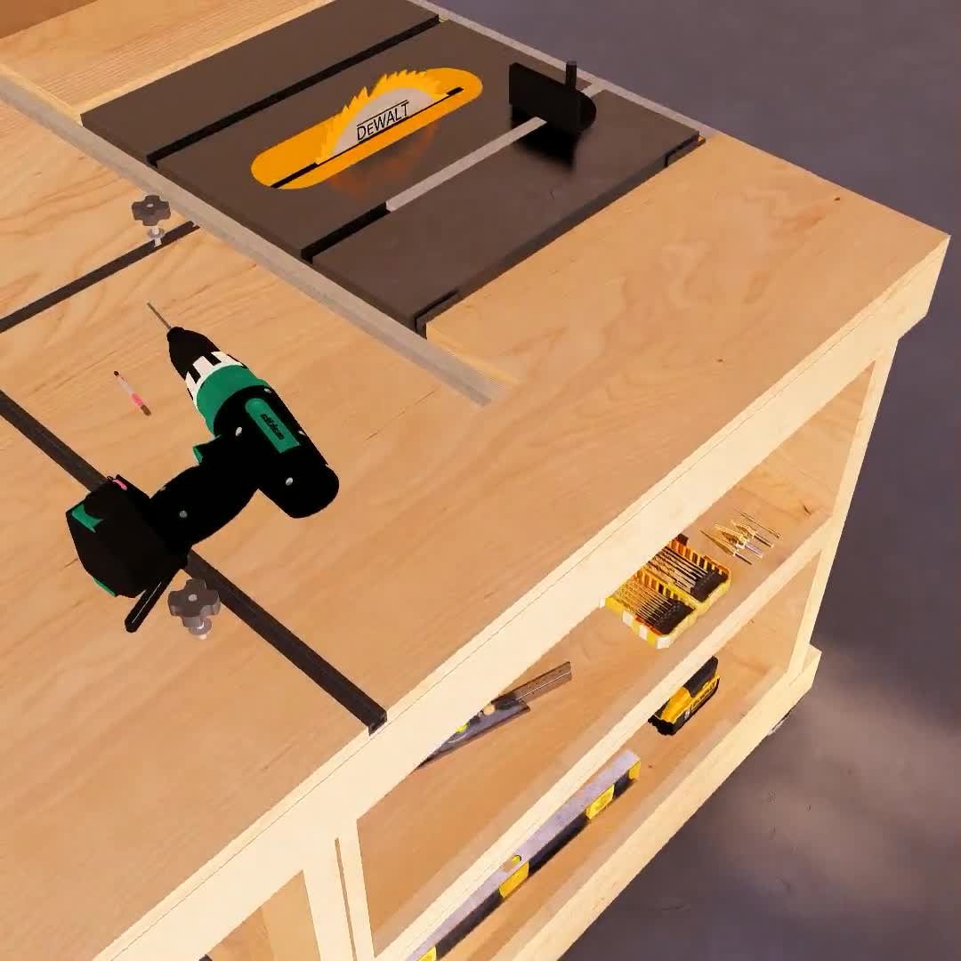 PLUS 木目調ワークベンチ（美品）1台 Woody Prime Boxレトロスタイリッシュベンチ | ヴィンテージの味わいに
