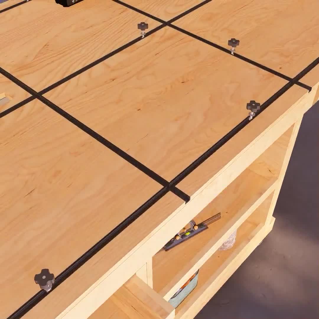 4 x 6フィートのDIYテーブルソーワークベンチプラン（フリップトップ