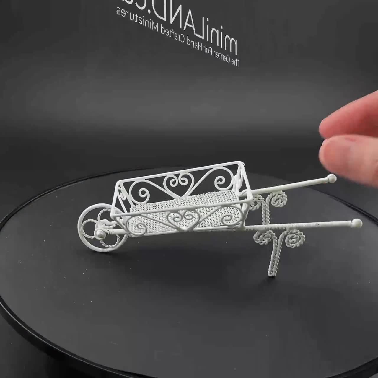 Dolls House Silver Wheelbarrow Miniature 1:12 Scale Yard Garden Accessory - Canada