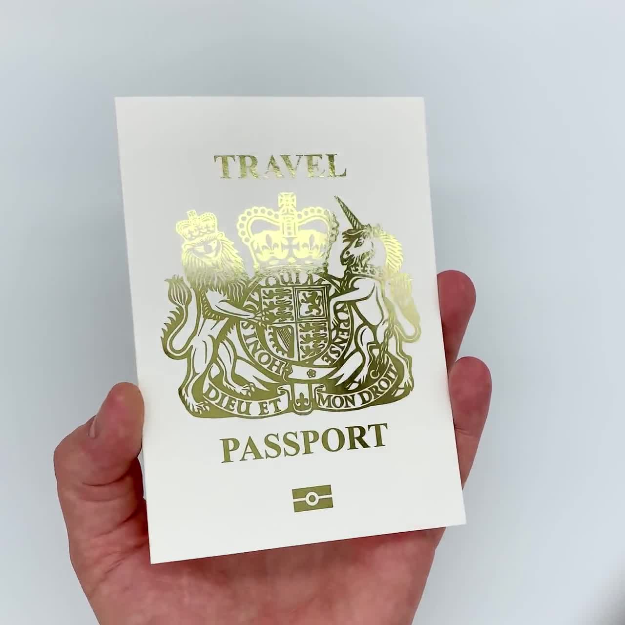 Mini scatola da viaggio a sorpresa fai-da-te e pacchetto regalo Mini  Passport Reveal effetto ORO fai da te. Perfetto per San Valentino,  compleanno, viaggi di famiglia -  Italia