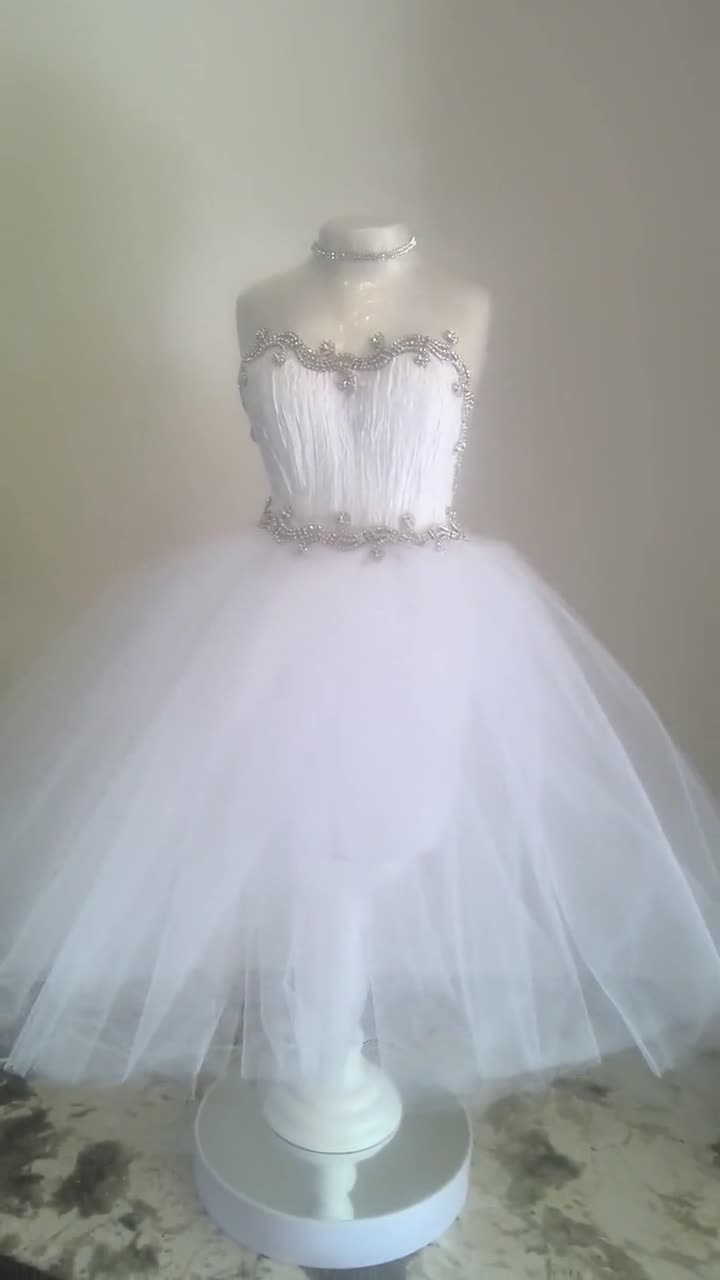 White Sweet 16 Court Dresses