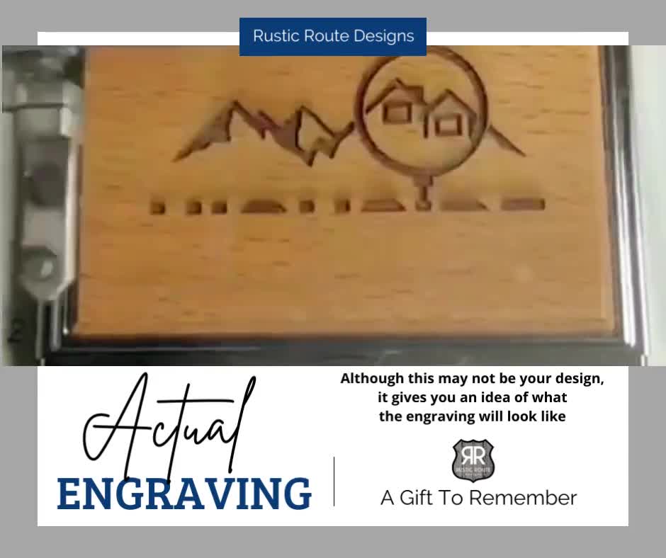 Business card holder for Realtor | Business card case | Wood holder | Wooden case video poster
