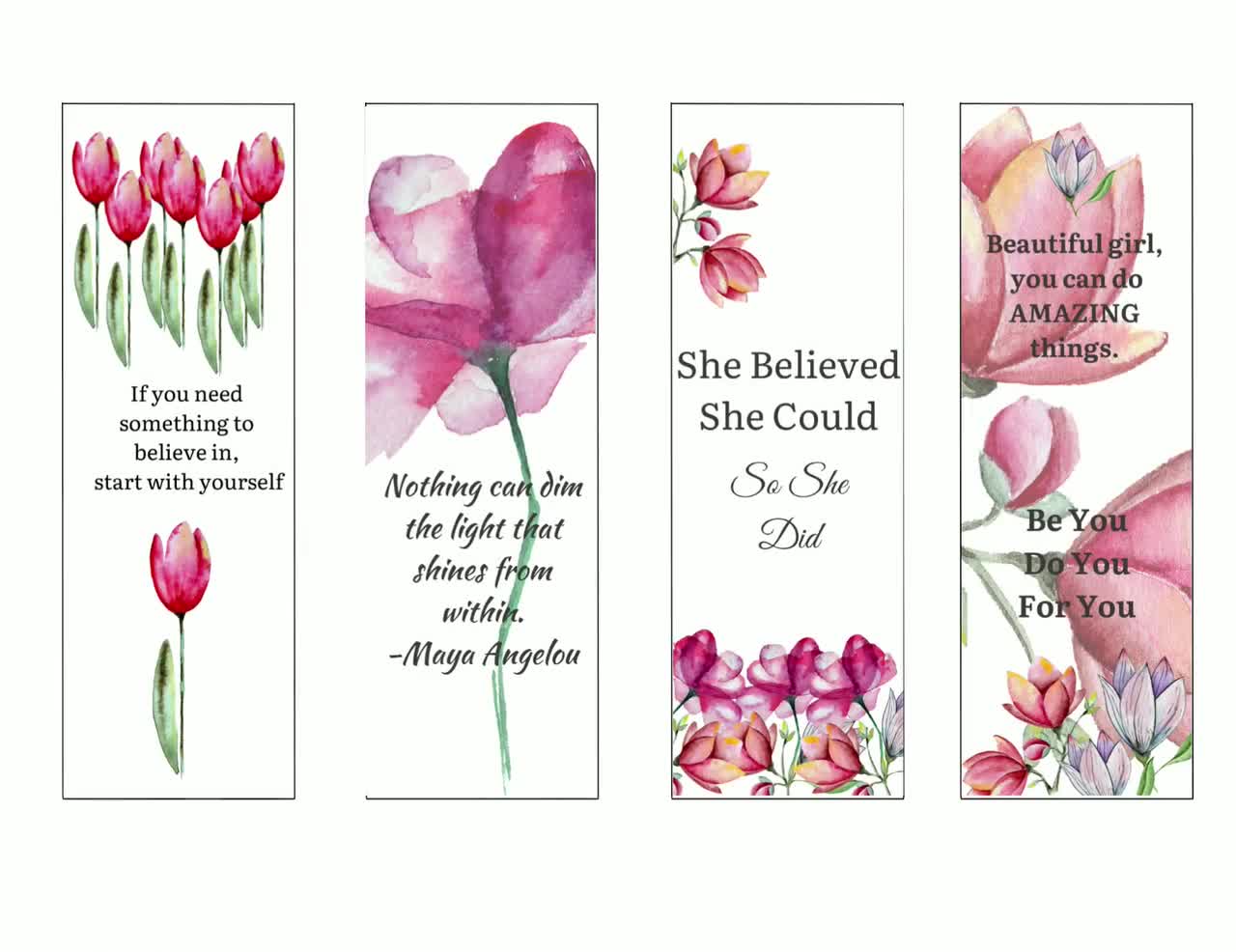 Beautiful Flowers Bookmarks Book Marks Ladies