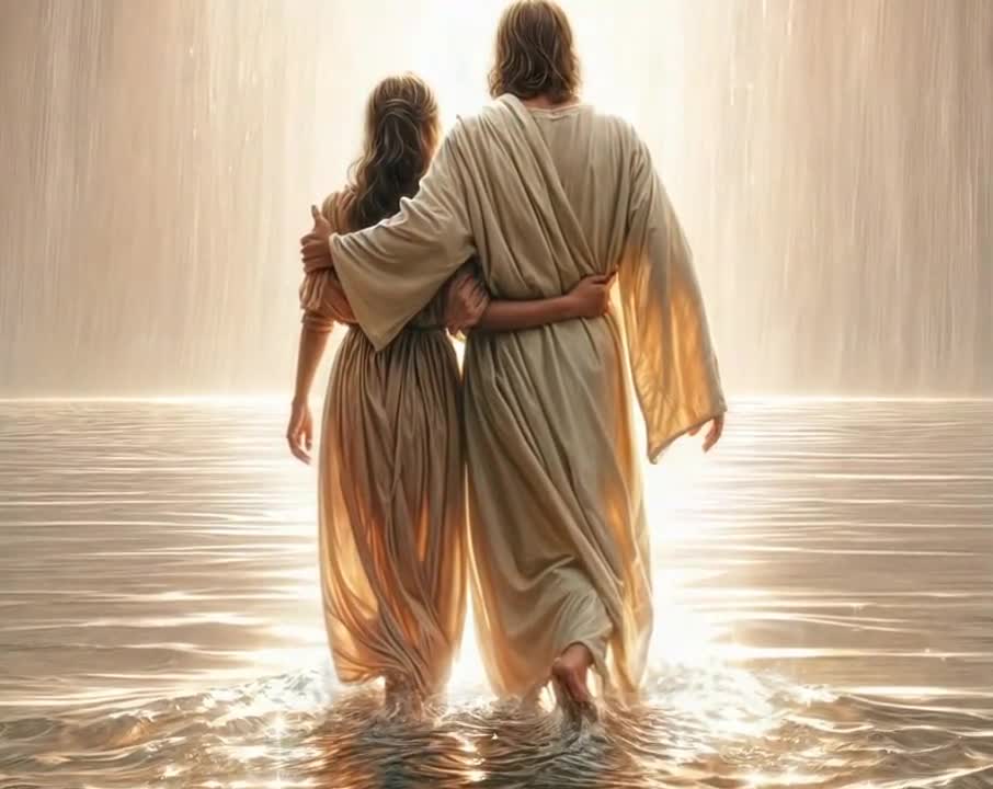 Miracle of Christ, Christian Art, Jesus Walking on Water With