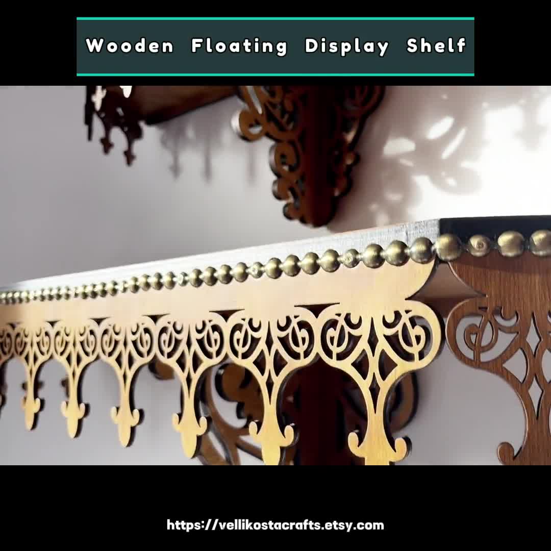 Wooden Wall Altar Shelf: Christian Orthodox Iconostasis, Walnut