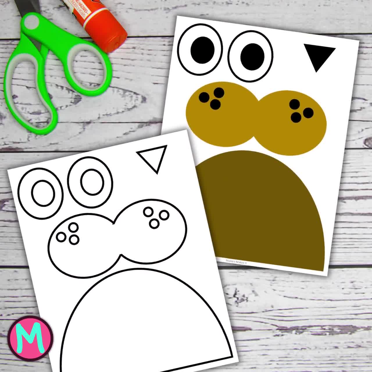 walrus craft template for kids paper pattern for preschool, build a walrus, kids arts and crafts, diy walrus craft, walrus template