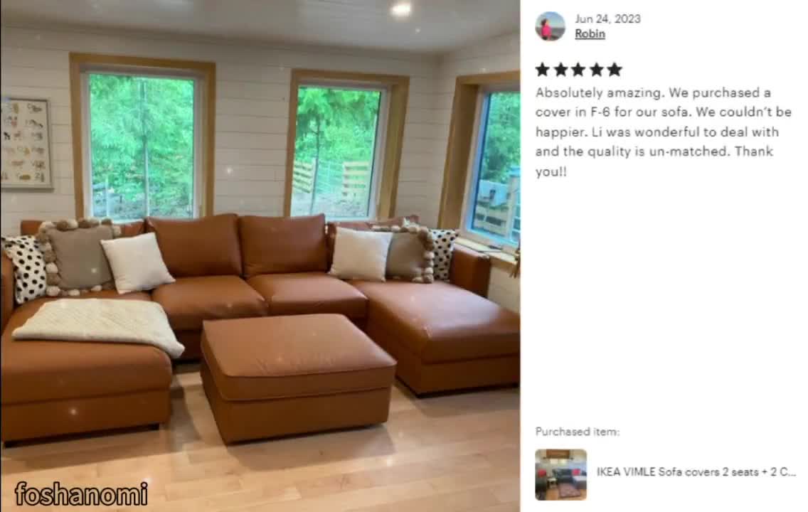 SÖDERHAMN(コーナー)用交換可能ソファカバー、Soderhamnスリップカバー