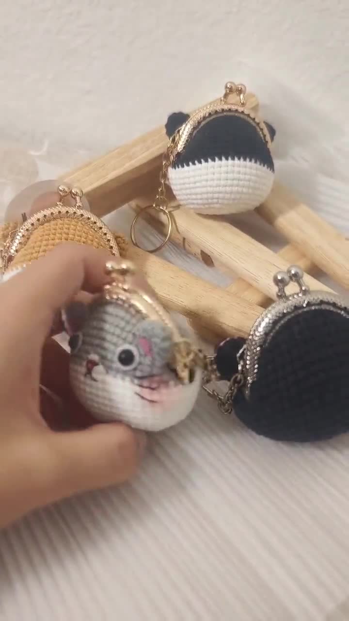 Porte-clés Chat Y2K Mignon | Pendentif Chat Gris Avec Perles | Décoration Esthétique | Cadeau Amoureux Des Chats | Lilbitty