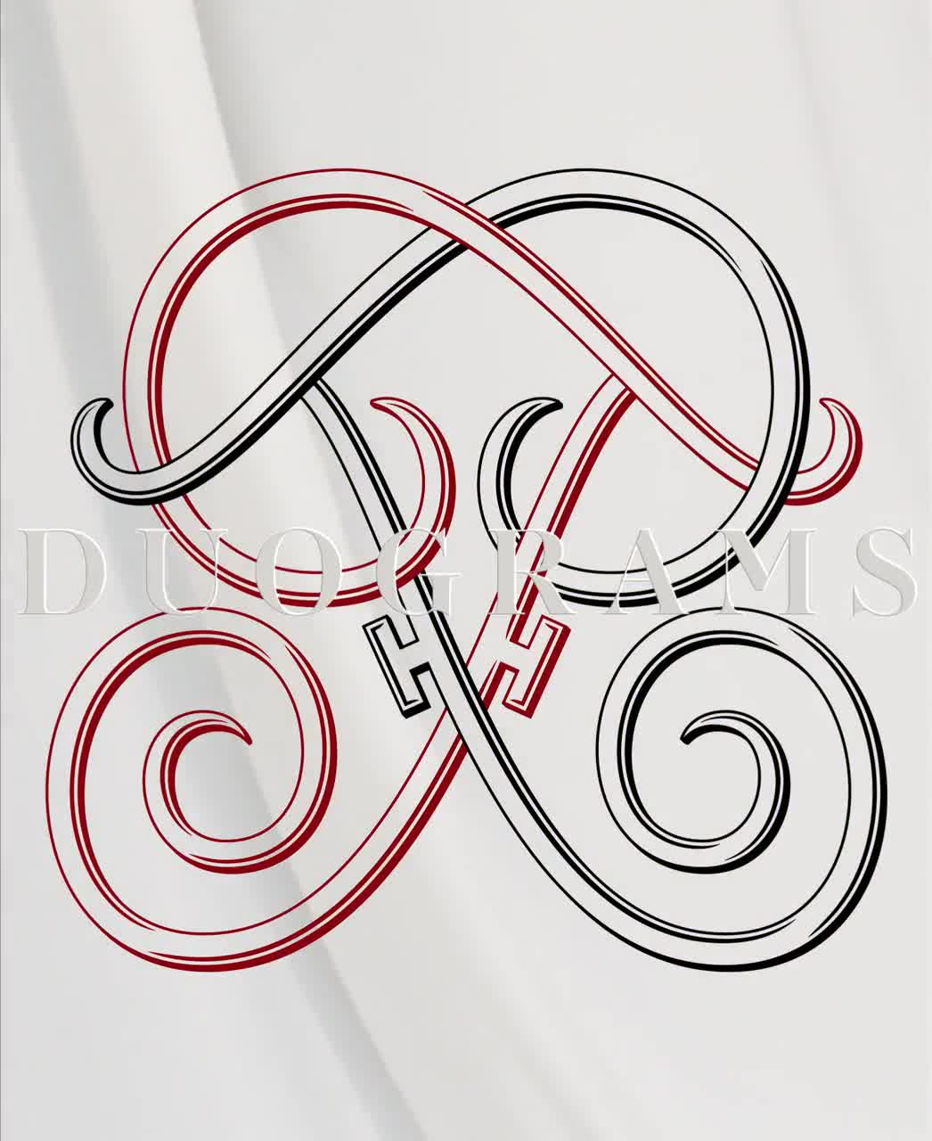 Vintage Wedding Monogram Logo MQ QM Monogram Wreath SVG 