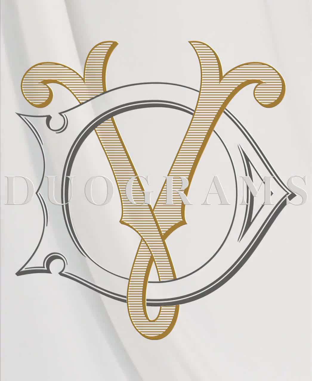WD 2 Letter Monogram Digital Download - Wedding Monogram SVG