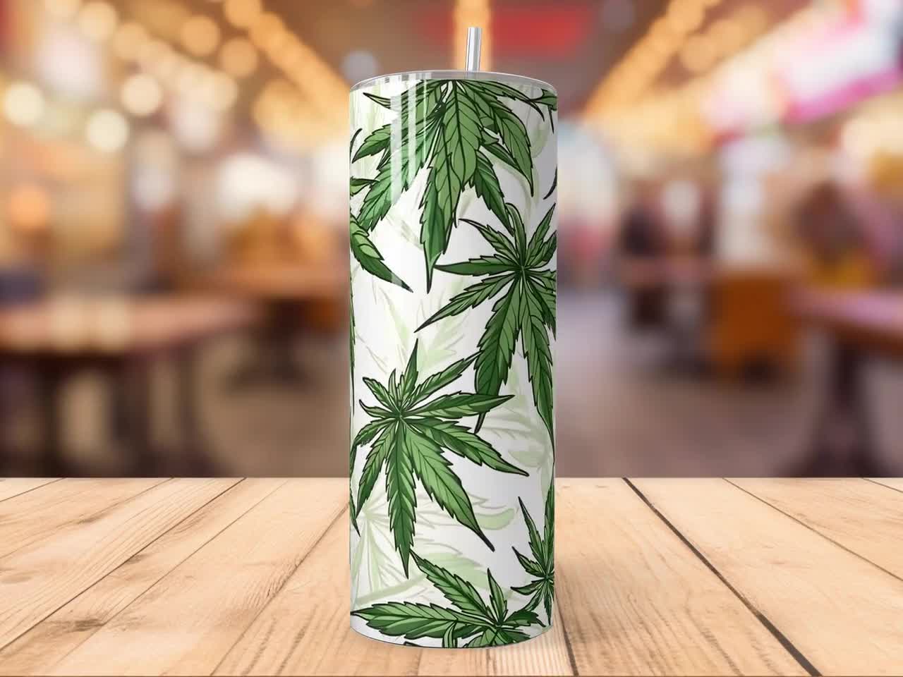 Weed Leaf Tumbler Wrap 420 Tumbler Wrap Cannabis Tumbler Wrap Weed Tumbler  Wrap Marijuana Tumbler Wrap Stoner Gifts Digital Seamless Tumbler