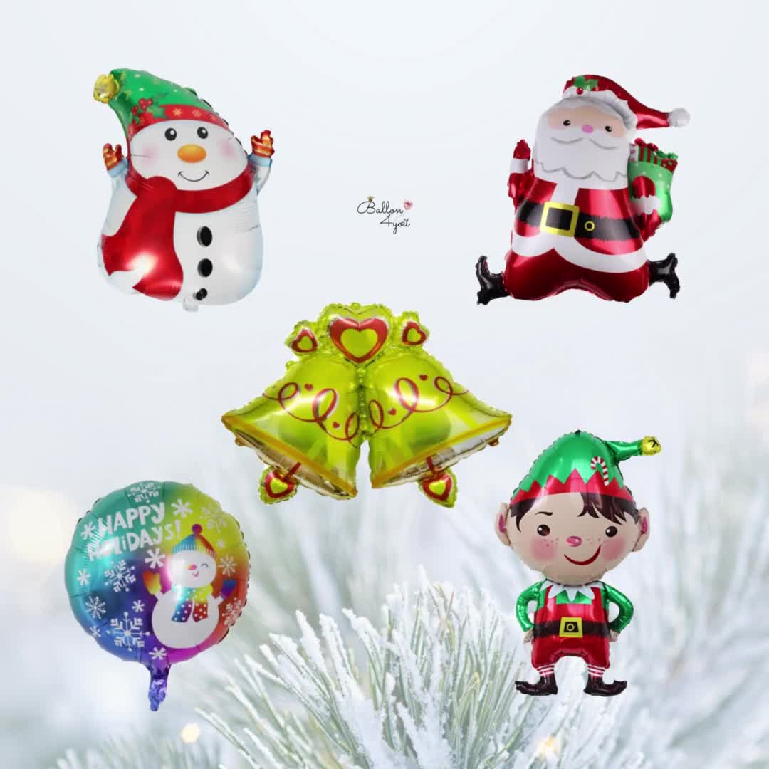 XXL Weihnachtsmann Folienballon Stehend – 91x156 Cm, Helium-tauglich, Für Weihnachtsdeko Indoor & Outdoor
