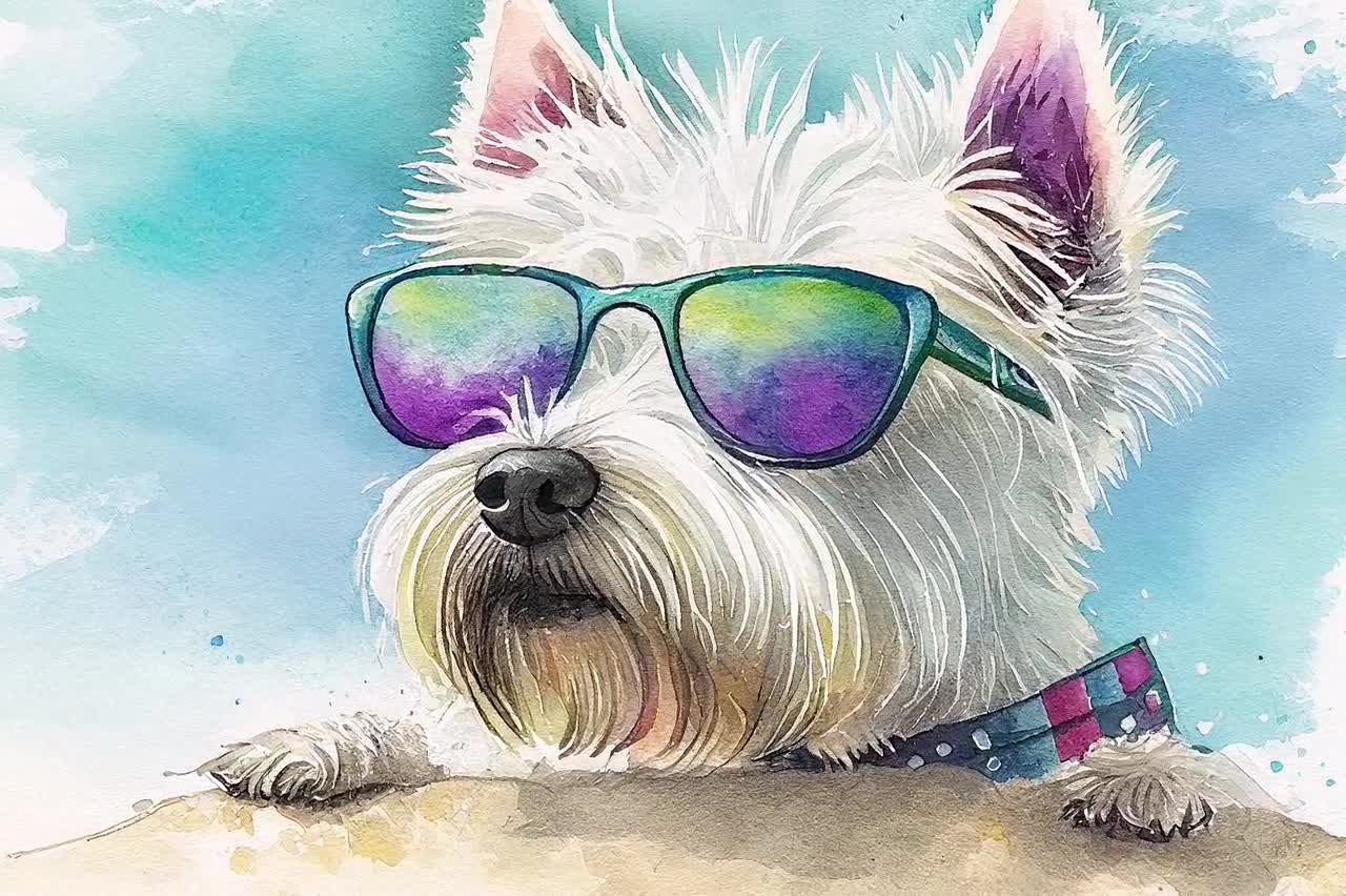 Westie hotsell canvas art