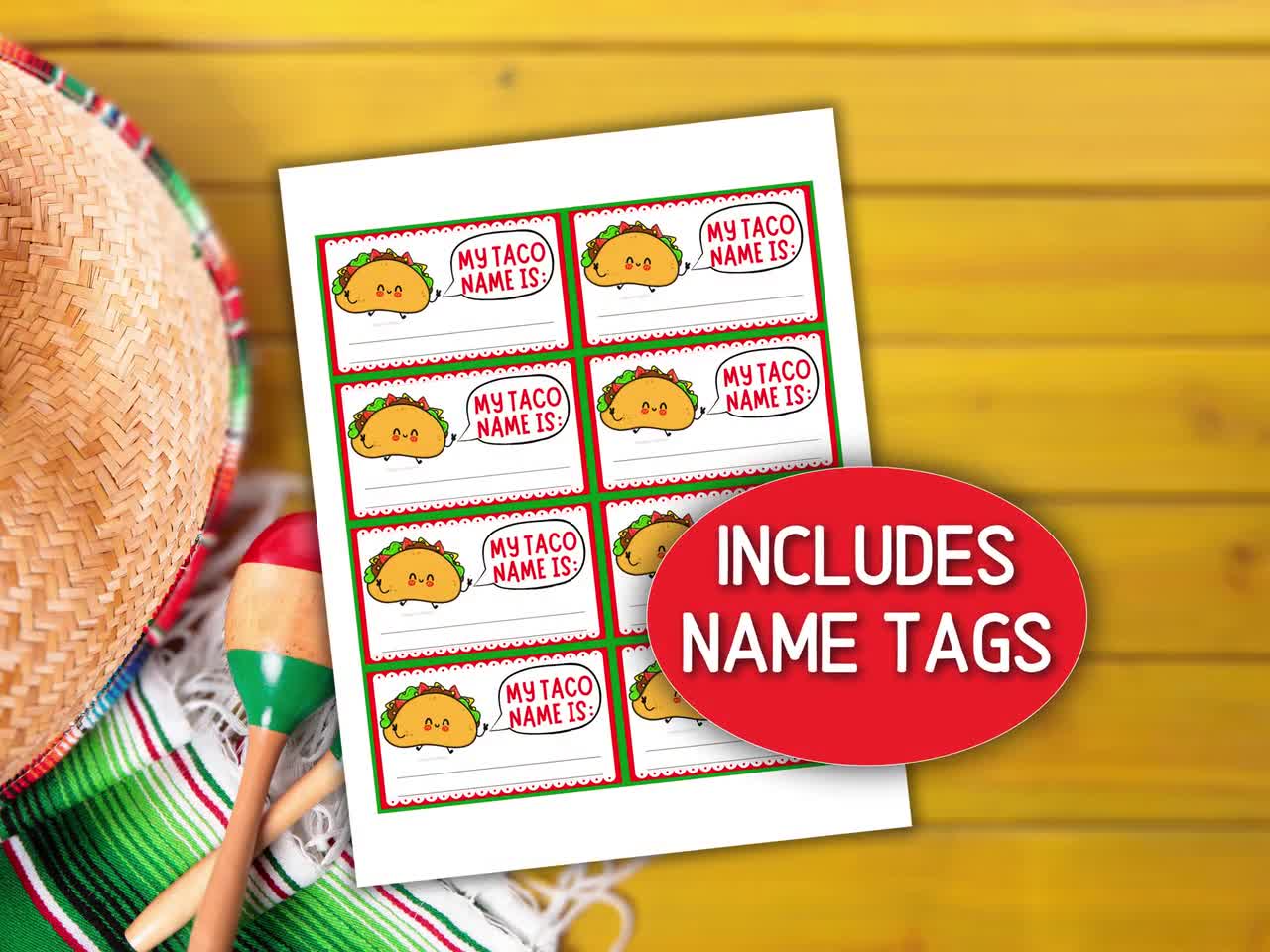 What's your Taco Name Game | Mexican Fiesta Party Game | Cinco de Mayo | Taco Party Game | Taco Name Game | Mexican Party Game | Fiesta Game video poster