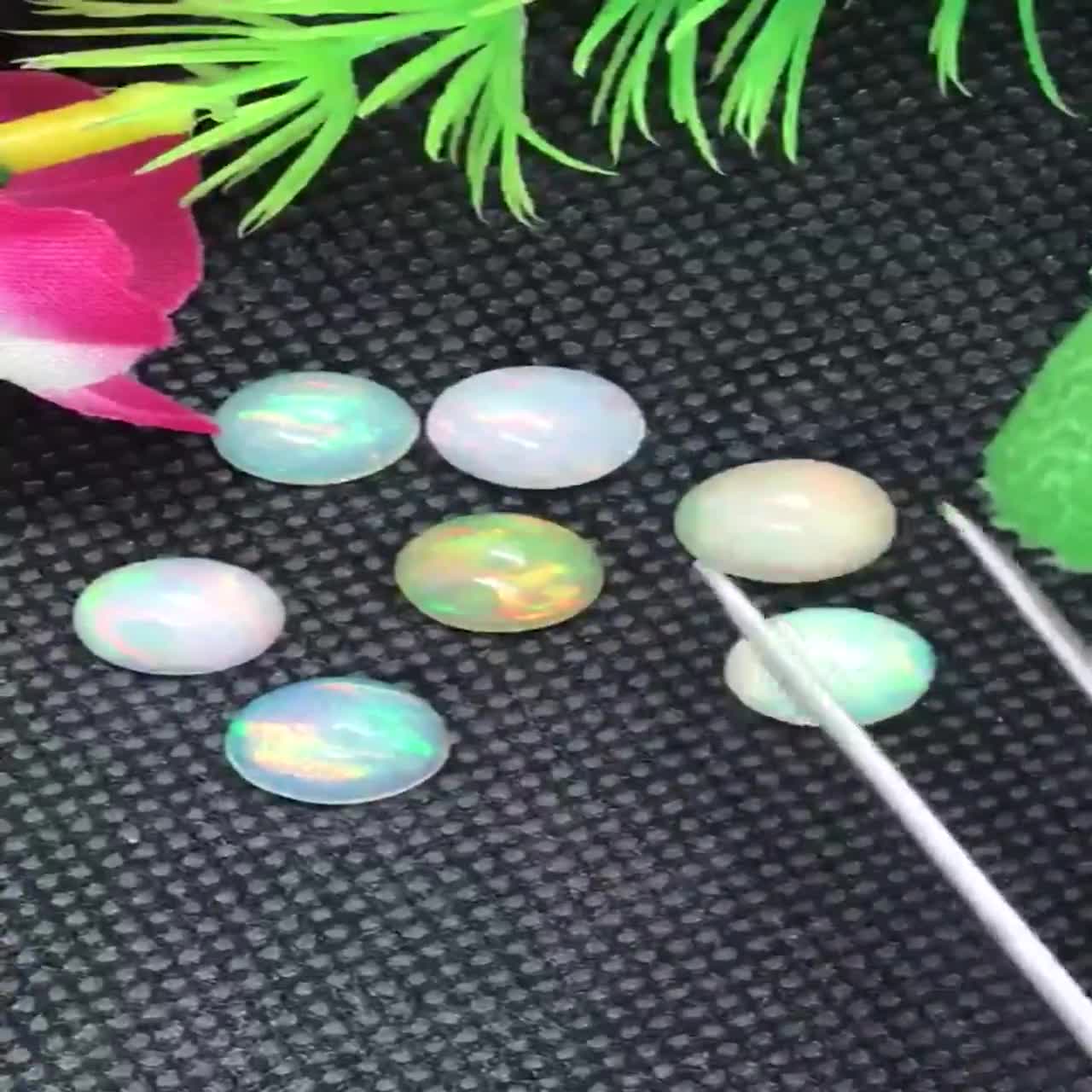 Ethiopian Opal 9MM Cabochon Code E#37- Weight 2.5 cts AAAA Quality  Ethiopian Opal Round Cabs , Pack of 1 PC Video Available.