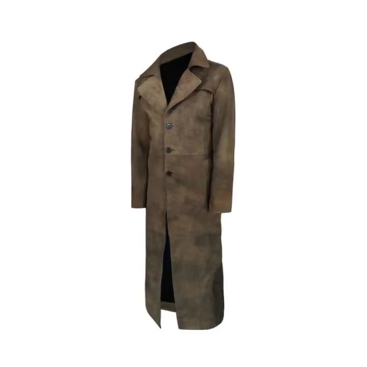 HandmadeJacketMaker Women's Crocodile Leather Trench Coat