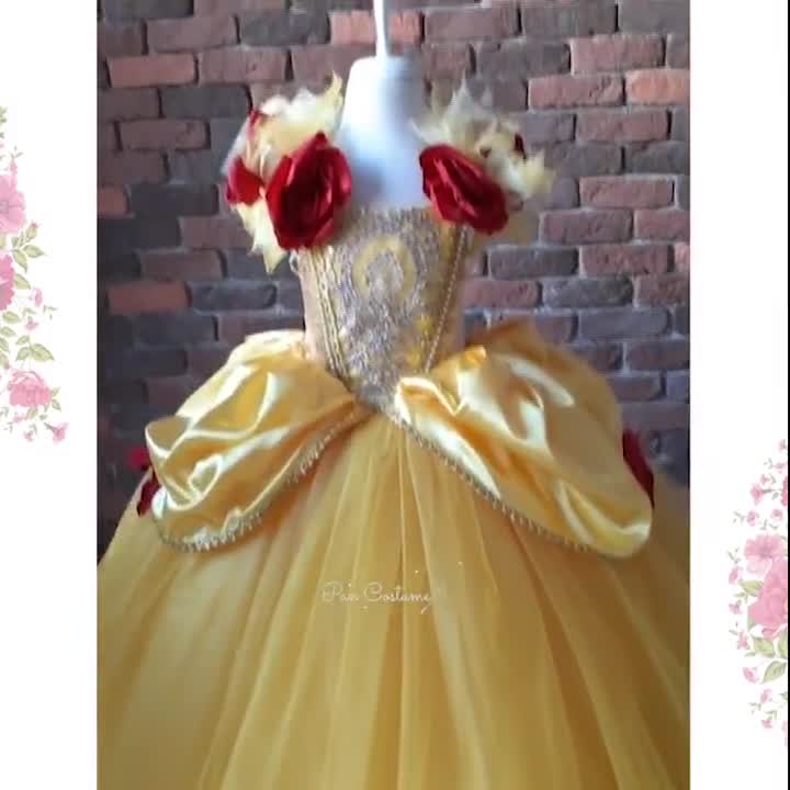 Robe de princesse de luxe/ Robe Belle/ La Belle et la Bête/ Bella /Costume  d’Halloween/ Robe d’anniversaire