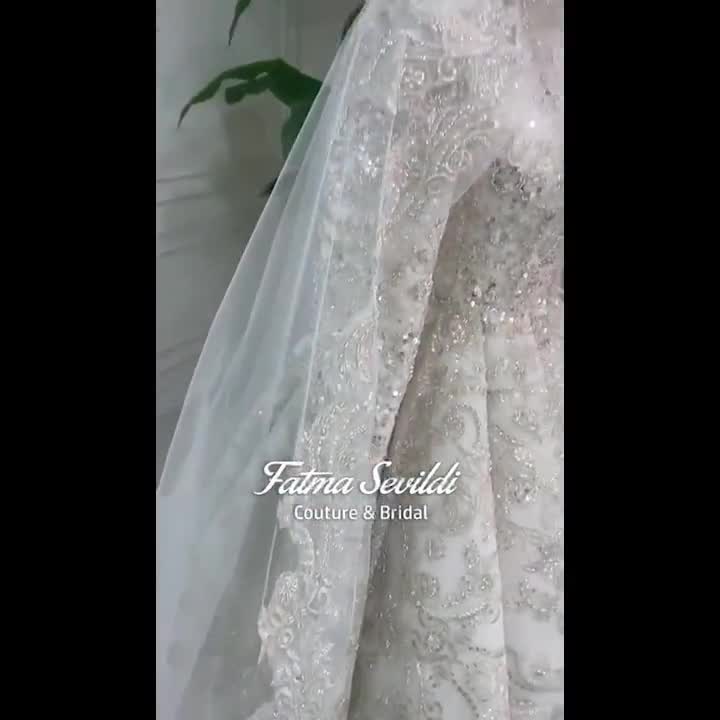 Ethereal Custom Lace Veil – Hijab Couture Bridal