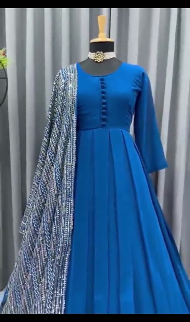 Ready made gown Designer gown Party wear gown Long gown Fancy gown One  piece Satin gown Undowestern gown Embroidered gown Hand work gownShararaGararaCrop  Top