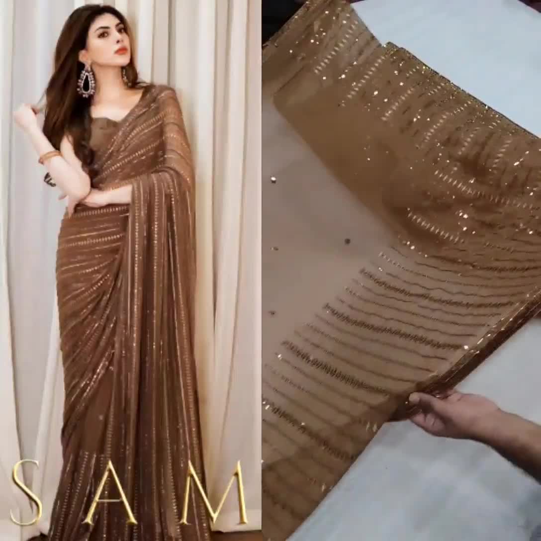 Rust Brown Saree