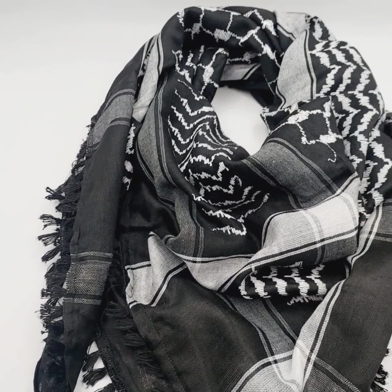 Generico Kefiah palestinese - Sciarpe moda uomo Kefiah del deserto | Sciarpa araba per il collo della testa | Sciarpa kefiah tradizionale mediorientale Shemagh
