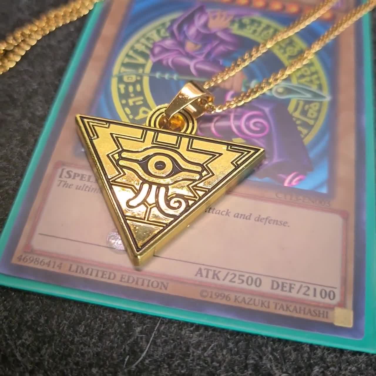 yugioh skeleton card Millennium Puzzle] Pyramid Eyes of Horus Pendant (14K) – Popular J main image 1