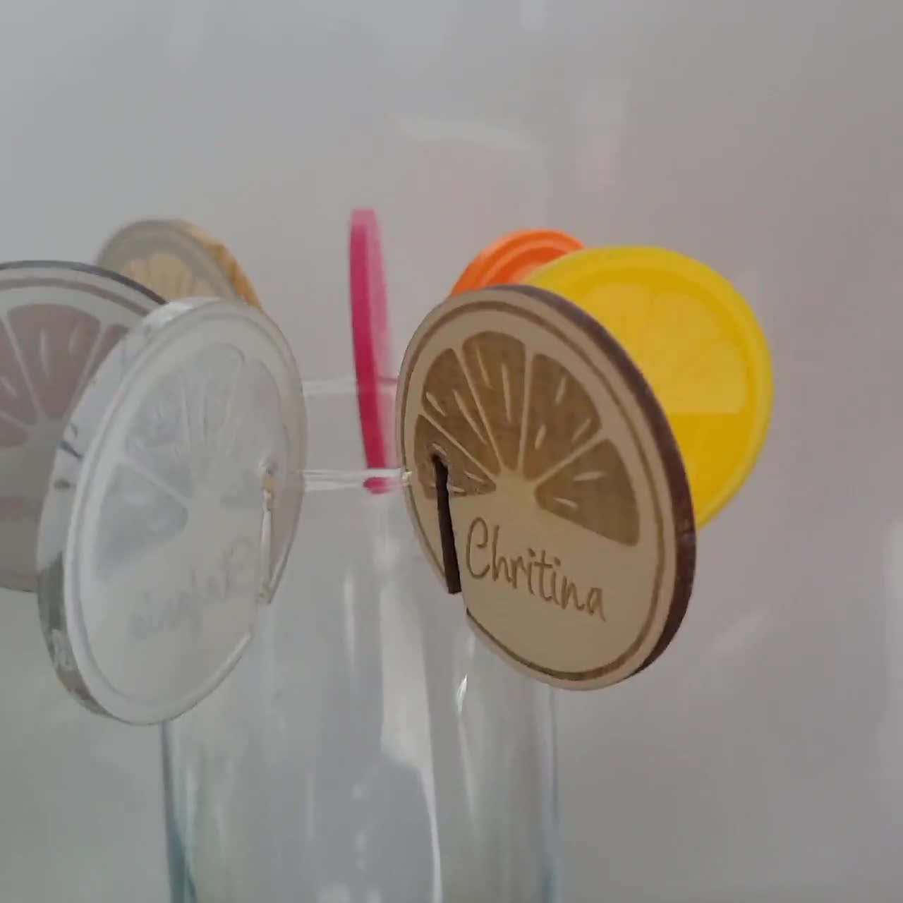 Personalized Drink Charms, Acrylic Glass Tags, Wedding Place Cards video poster