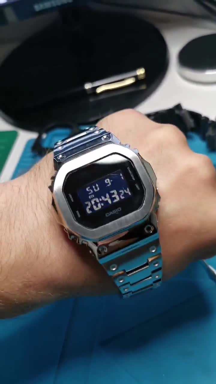 Casio DW5600, GWM-B5000, Men's Black Watch Full Metal Case Casio DW5600, GWM-B5000, Men's Black Watch Full Metal Case