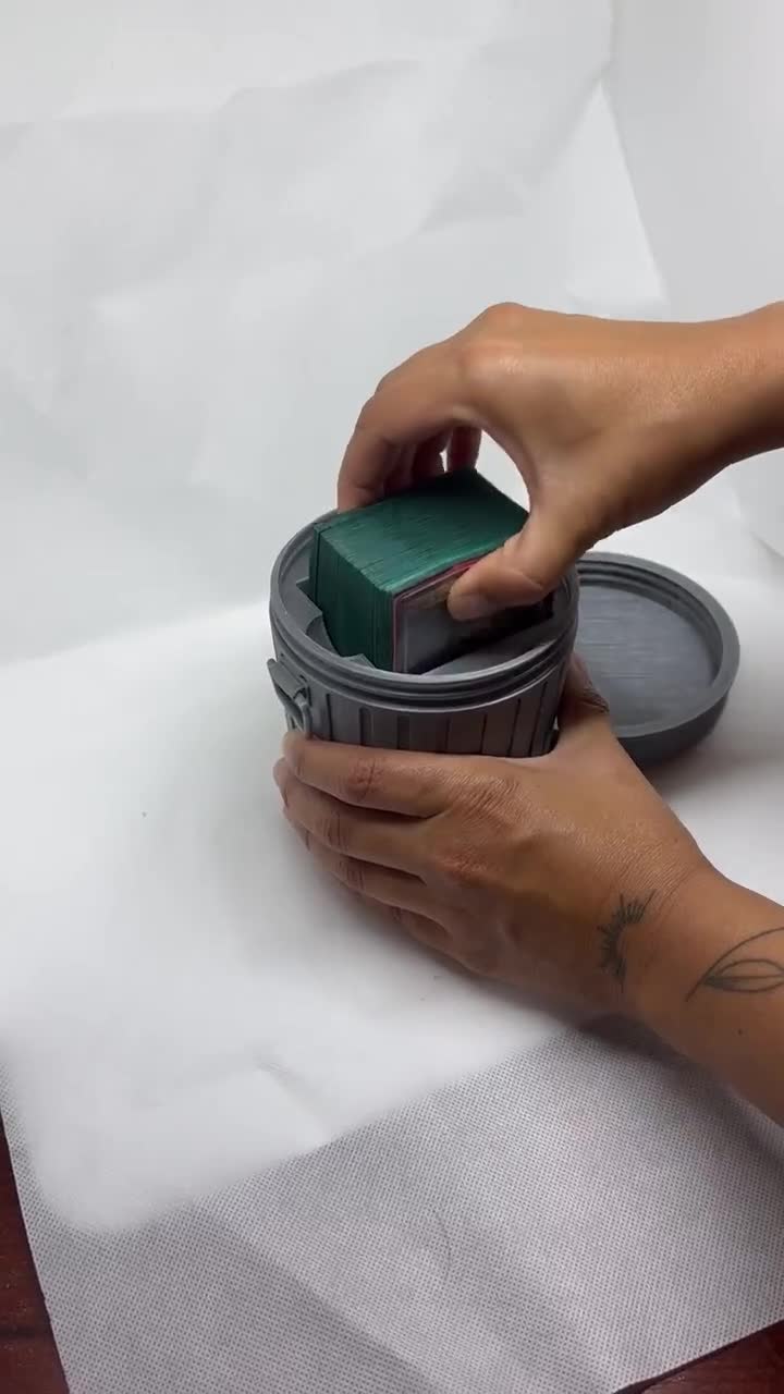 Trash Can Mtg Commander Deck Card Box, 3d Printed Magic the