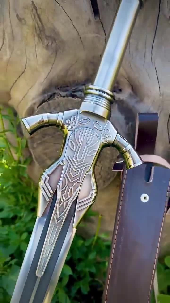 Dark Souls Artorias Sword | Handmade Fantasy Greatsword with Leather Scabbard | Gamer Gift, Cosplay & Display Collectible video poster