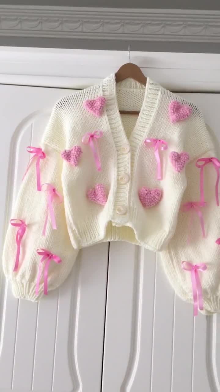 ◆SNAPPY CUDDLE◆ Smokie Rosie Ribbon Cardigan Smokie Rosie Ribbon Cardigan - 스내피커들