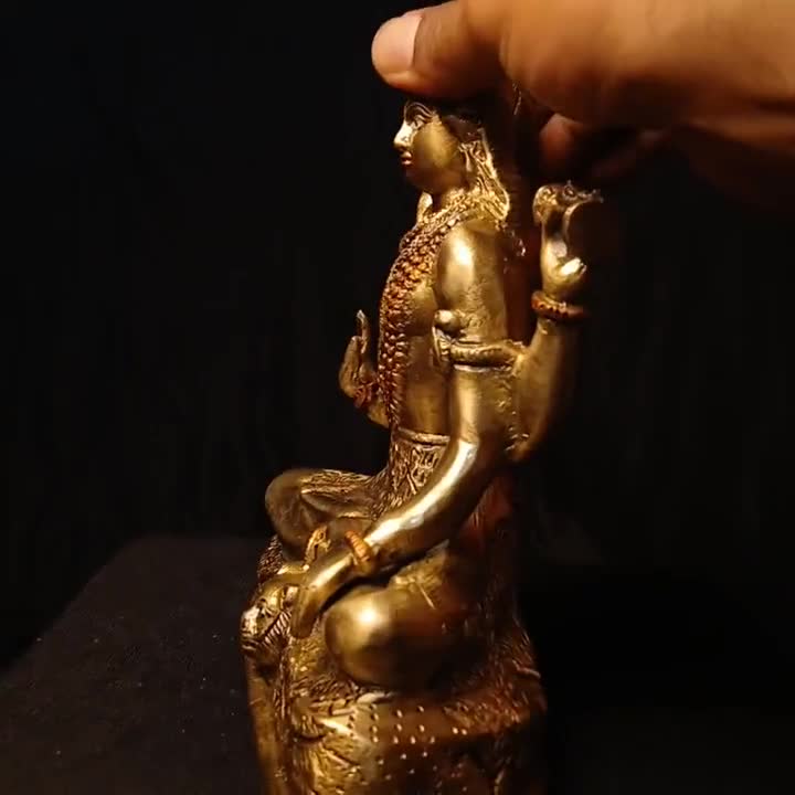 ヨガ　シヴァ神の銅像 ヨガの瞑想の神、シヴァ神の像 - Etsy 日本