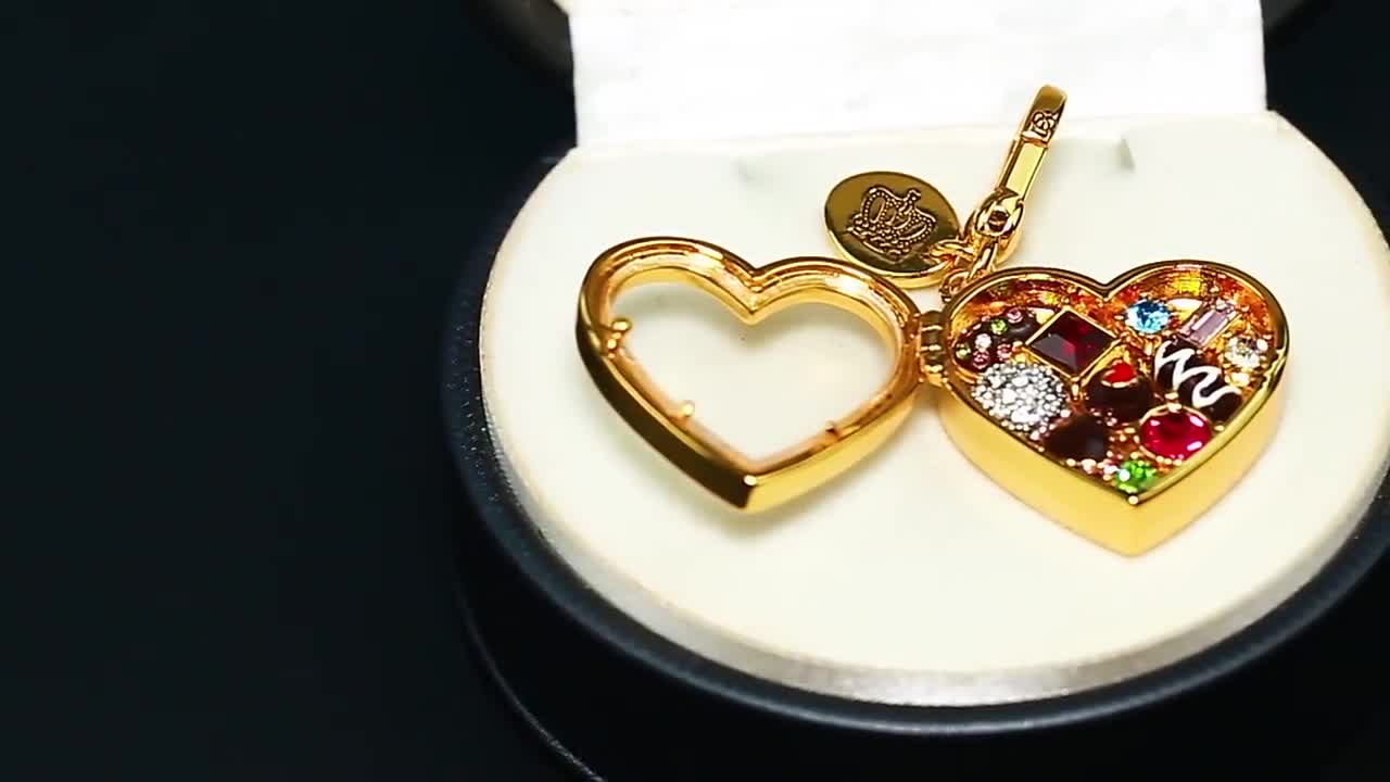 Juicy Couture Openable Charm Heart Chocolate Box Pendant. - Etsy