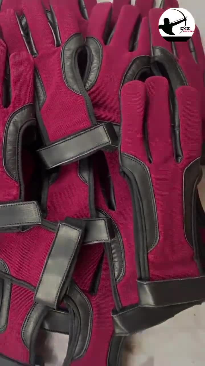 Gant de tir à l'arc à trois doigts, gants de tir, languette