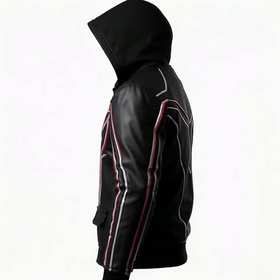 Jin Kazama Tekken 8 Leather Jacket | Gamer Cosplay Hoodie | Real