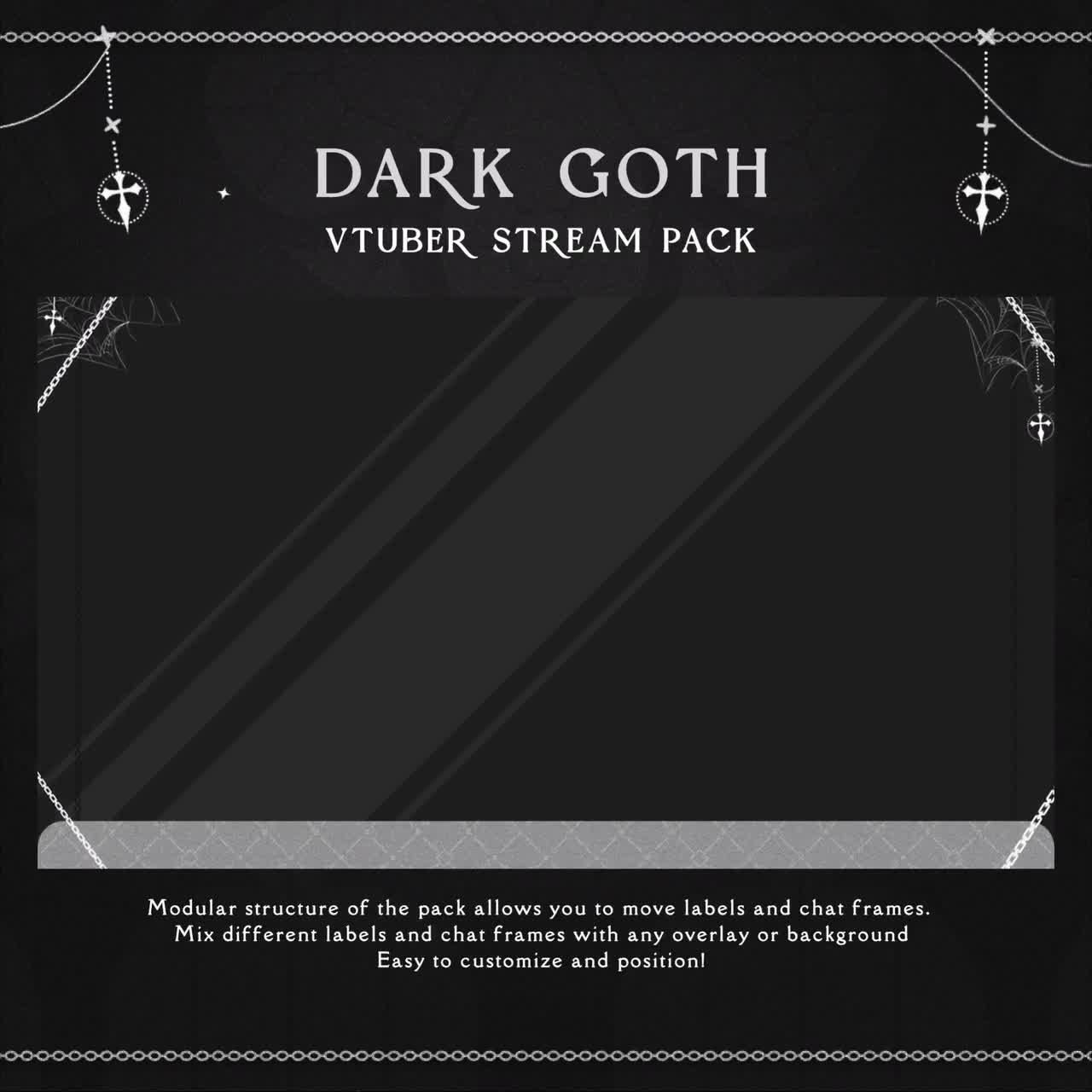 Animated Gothic Vampire Stream Overlay Just Chatting Overlay -  Canada