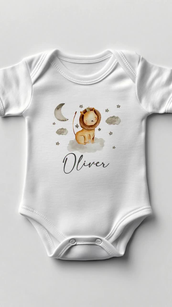 Generico Body Bimbo Bambino Personalizzabile Con Nome Orsetto Idea Regalo Nascita Compleanno Natale Baby Shower Gender Reveal Annnuncio Gravidanza Neonato Bodino Personalizzato Tutina (0-6 Mesi - Foto 2