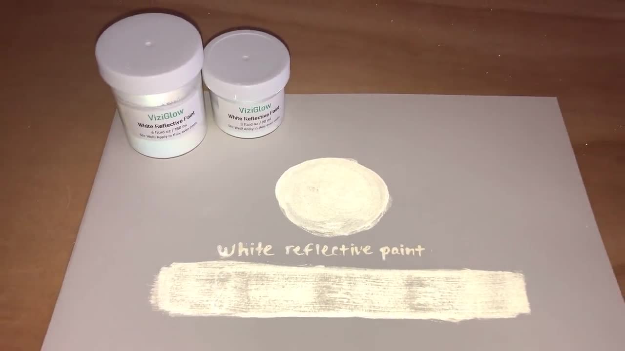 White Reflective Fabric Paint 3 Oz High-visibility, Acrylic, White Paint 