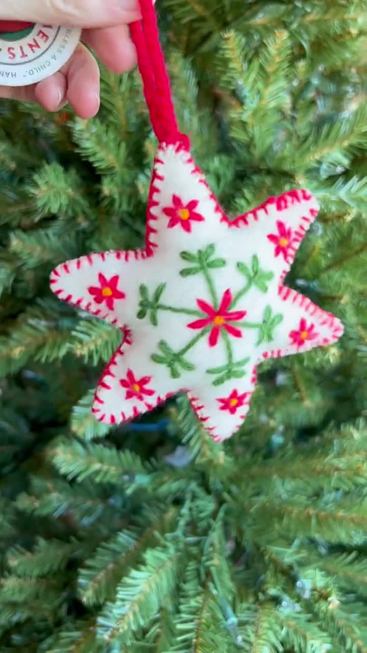Star Babies Wool Felt Ornaments (Set of 4) The Holiday Aisle