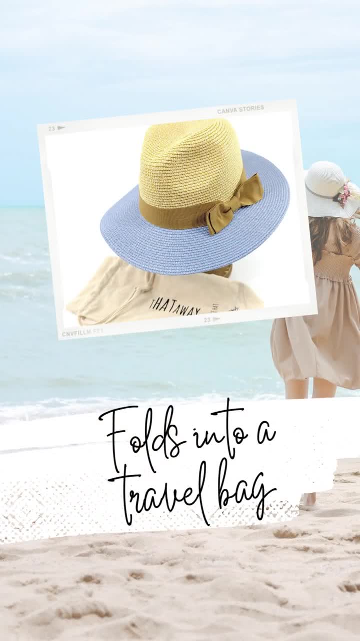 Folding Travel Panama Sun Hat (57cm) – thescarfgiraffe