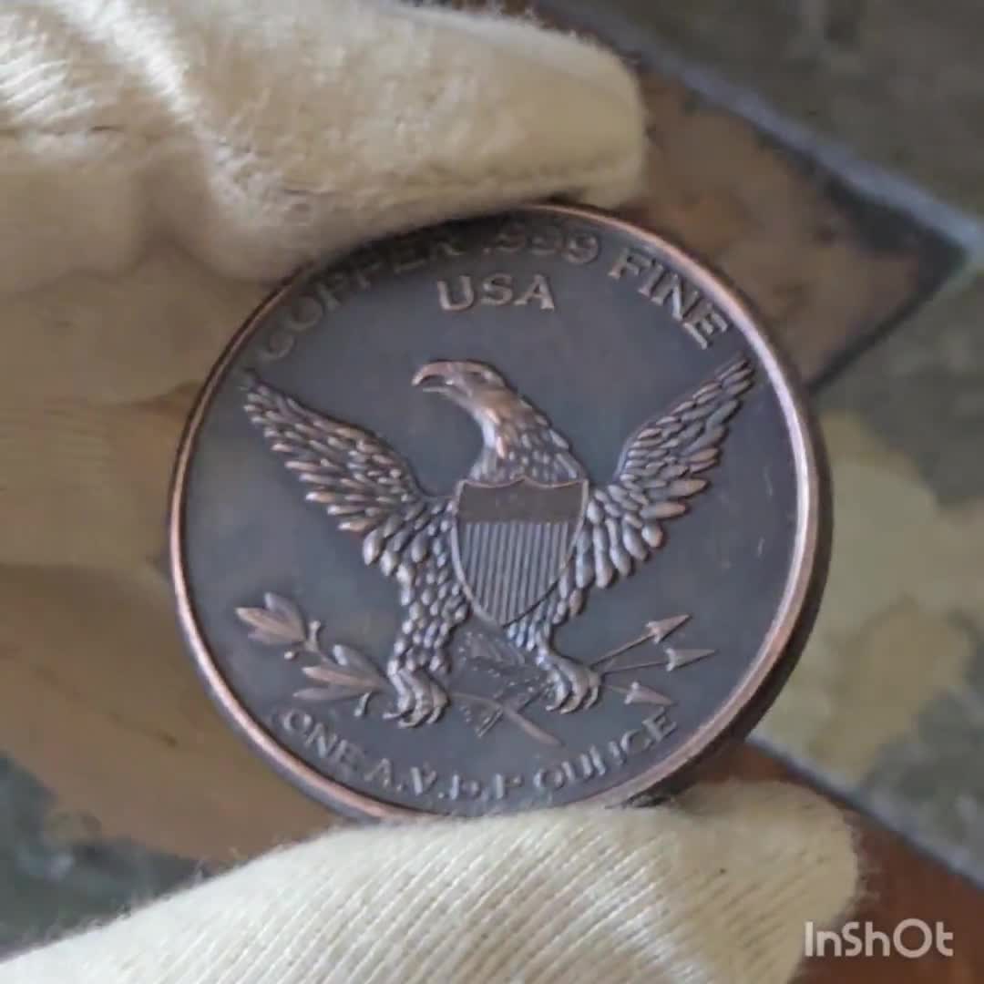 Winchester 73 Rifle - 1oz. ANTIQUED Pure Copper Bullion Round!! - Etsy