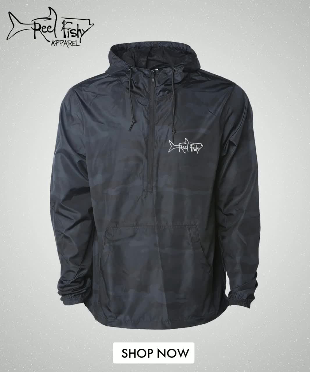 Windbreaker Lightweight Jacket, Hooded Full Zip, Pullover Wind & Water  Resistant Jacket, Fishing Jacket, Rain Jacket reel Fishy Apparel -   Canada