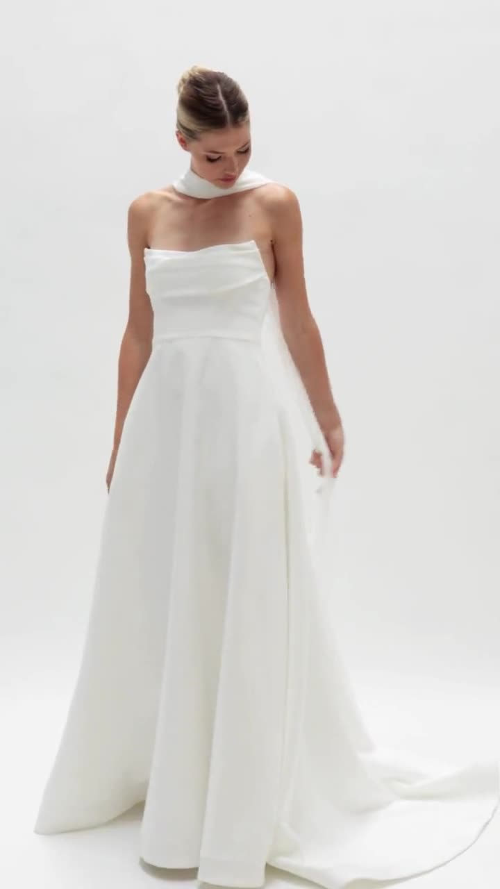 Windsor Gown - Strapless A-line wedding gown