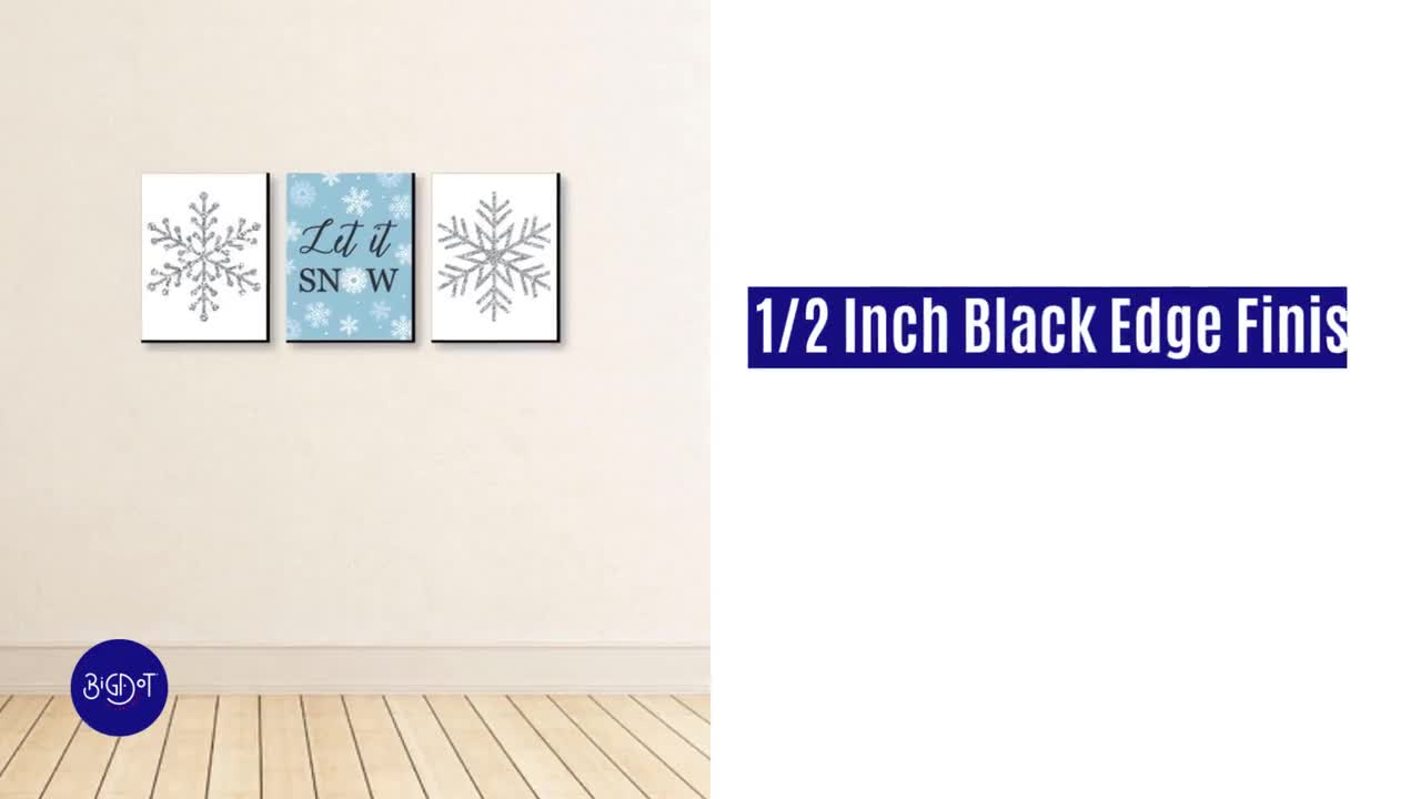Big Dot Of Happiness Pink Winter Wonderland - Wall Art Snowflake Decor 7.5  x 10 in - Set of 3 Prints
