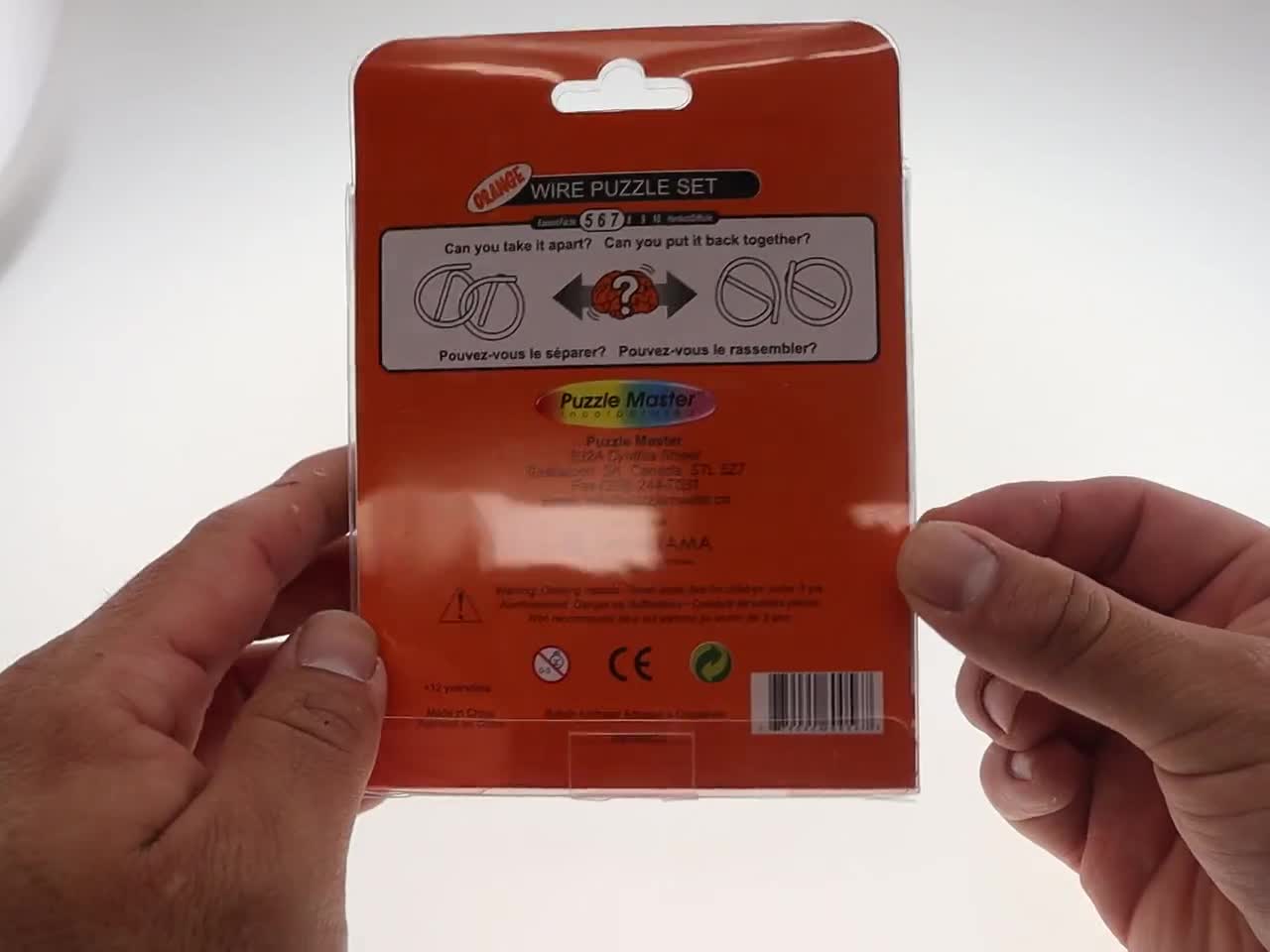 Hanayama Wire Puzzle Set - Orange contains 5 mini wire puzzles. IQ Logic, Brain Teaser, Puzzle Master. video poster